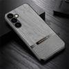 For Samsung Galaxy A16 5G/A16 4G Case Wood Texture Leather Coated TPU Phone Protective Cover