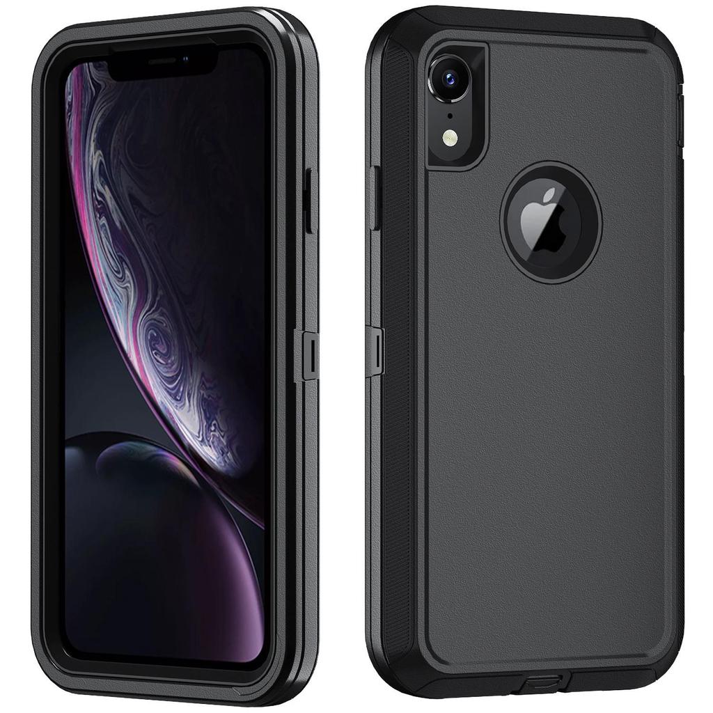 iPhone XR Ударопрочный Тройной Защитный Робот-Чехол - Эксклюзивный Дизайн 3-в-1