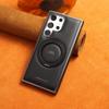 Чехол-держатель из кожи Business Leather с магнитным вращающимся кронштейном для Samsung Galaxy S24 Plus S23 S22 Ultra для MagSafe Luxury, защита объектива, противоударный чехол для телефона