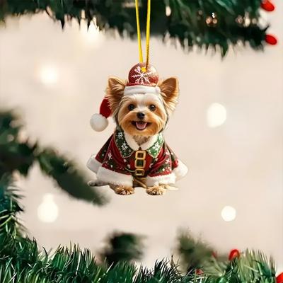 Новый Animal World Рождественский кулон Акриловый 2D Плоская подвеска на елку Брелок для сумки Подвески Кулоны Автомобиль Лошадь Подвеска Новогодний подарок