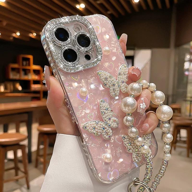 Чехол с узором «Ракушка» для IPhone 11, Apple 17 Pro Max, Жемчужный бант 13 мм, 12/15 мм Pro
