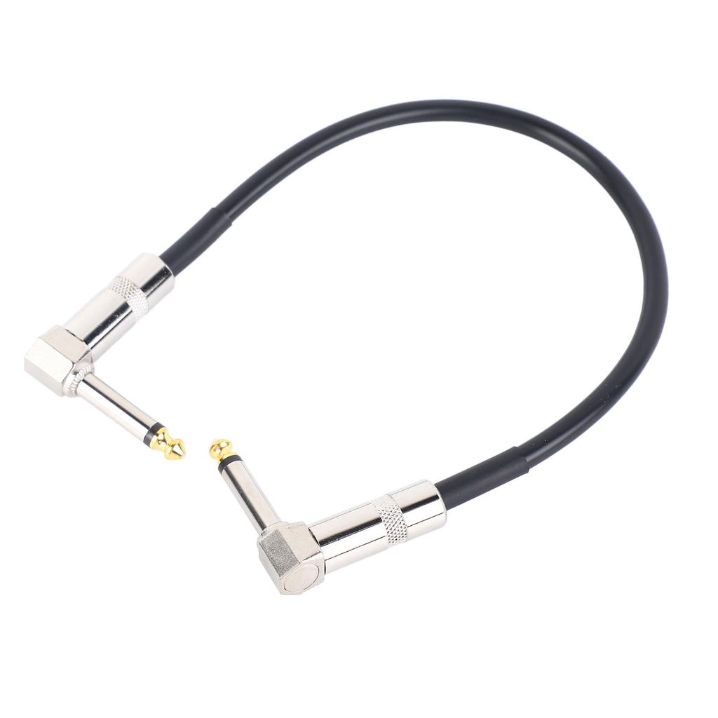 6,35 мм кабель для эффектов, шумоподавление, металлический сердечник, угловой штекер, гитарный соединительный кабель, шнур для педали