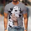 Забавные футболки с изображением собак-далматинцев, 3D-принты с животными для мужчин и женщин, повседневные футболки с коротким рукавом, большие размеры, топы Harajuku Y2k, футболки, детская одежда