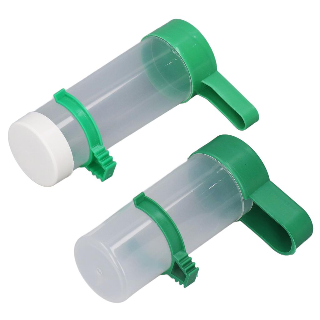 10 Set Bird Cage Water Feeder Set 140ml Water Dispenser and 150ml Bird Food Feeder with Clips for
