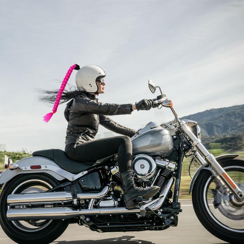 Косички для шлемов, хвосты для мотоциклетных шлемов, хвостики для волос со съемной присоской, косички ручной работы для мотоцикла