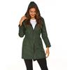 Autumn Winter Women's Jacket with Waist Cinched Hooded Lightweight Suit Windcheaters Jackets