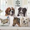 Border Collie Black Labrador Bay Horse Cock Dog Animals Poster Hand Painting Cushion Covers Decorative Pillows For Sofa