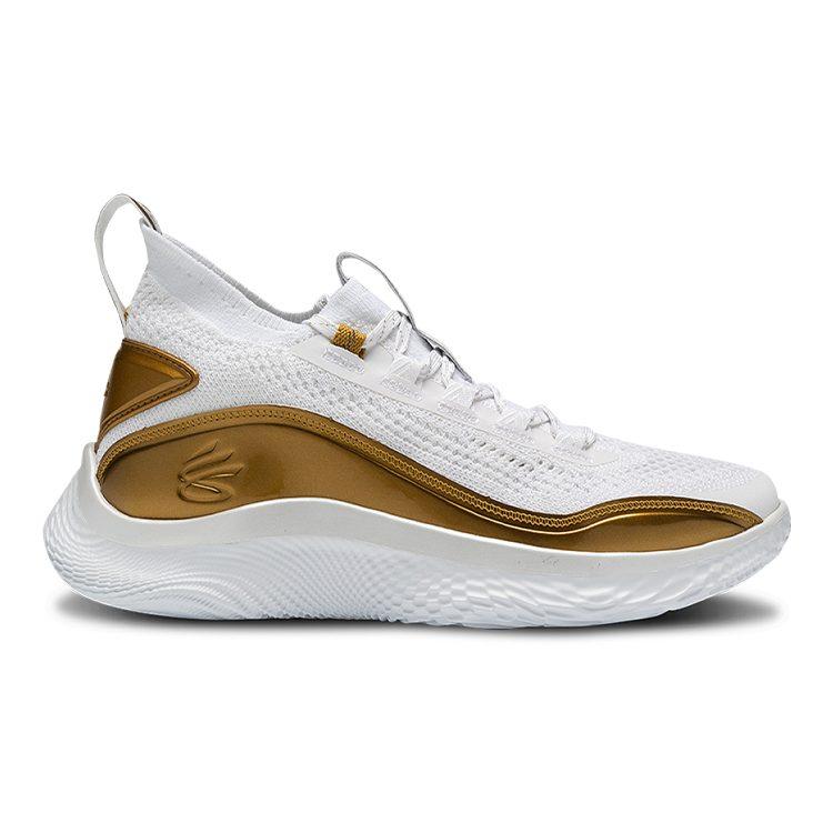 Under Armour Кроссовки для баскетбола Curry 8 Амортизация Нескользящие Износостойкие Дышащие Средняя высота Детские 3024457-102