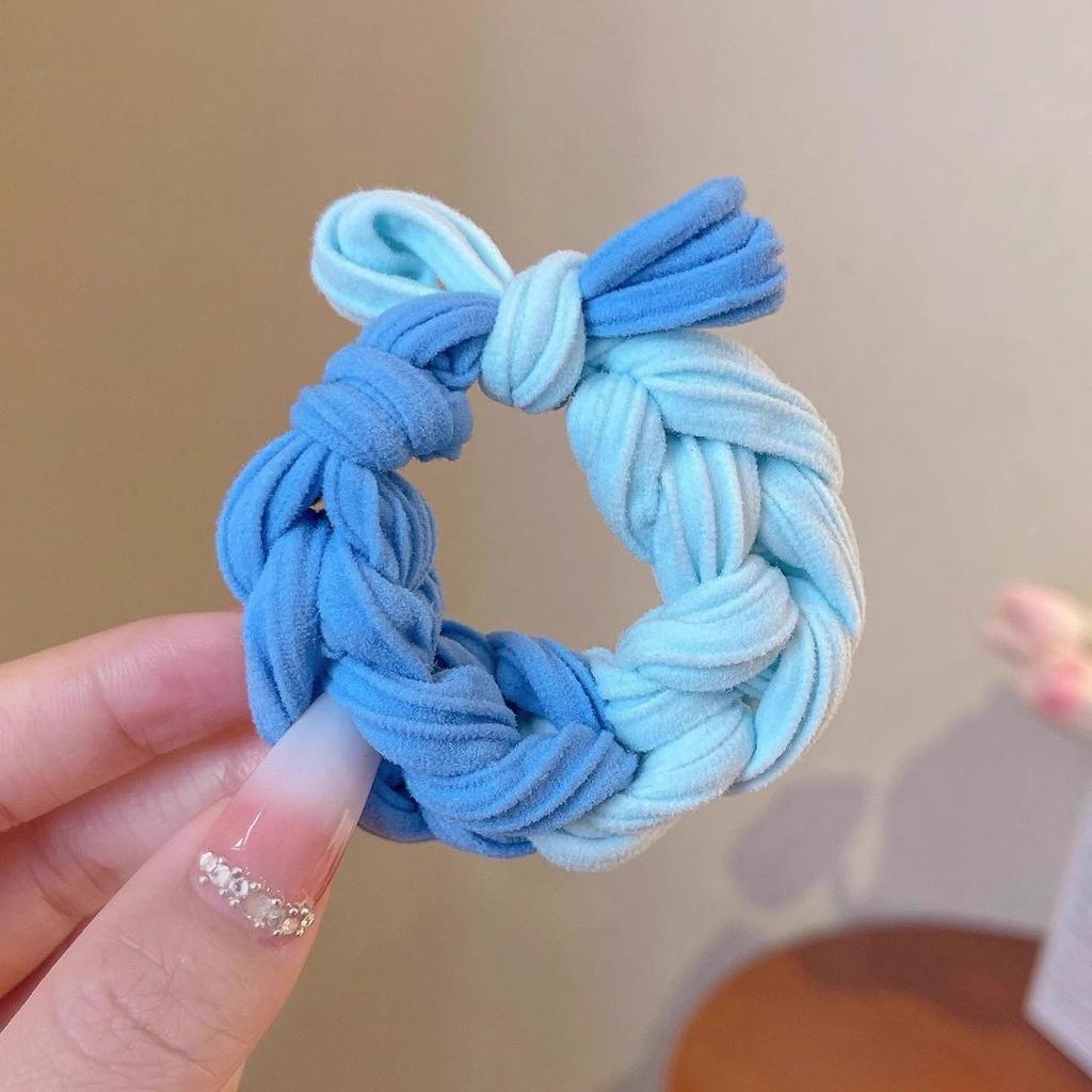 Вязаная резинка для волос с бантом в корейском стиле - Высокоэластичная резинка для хвостика