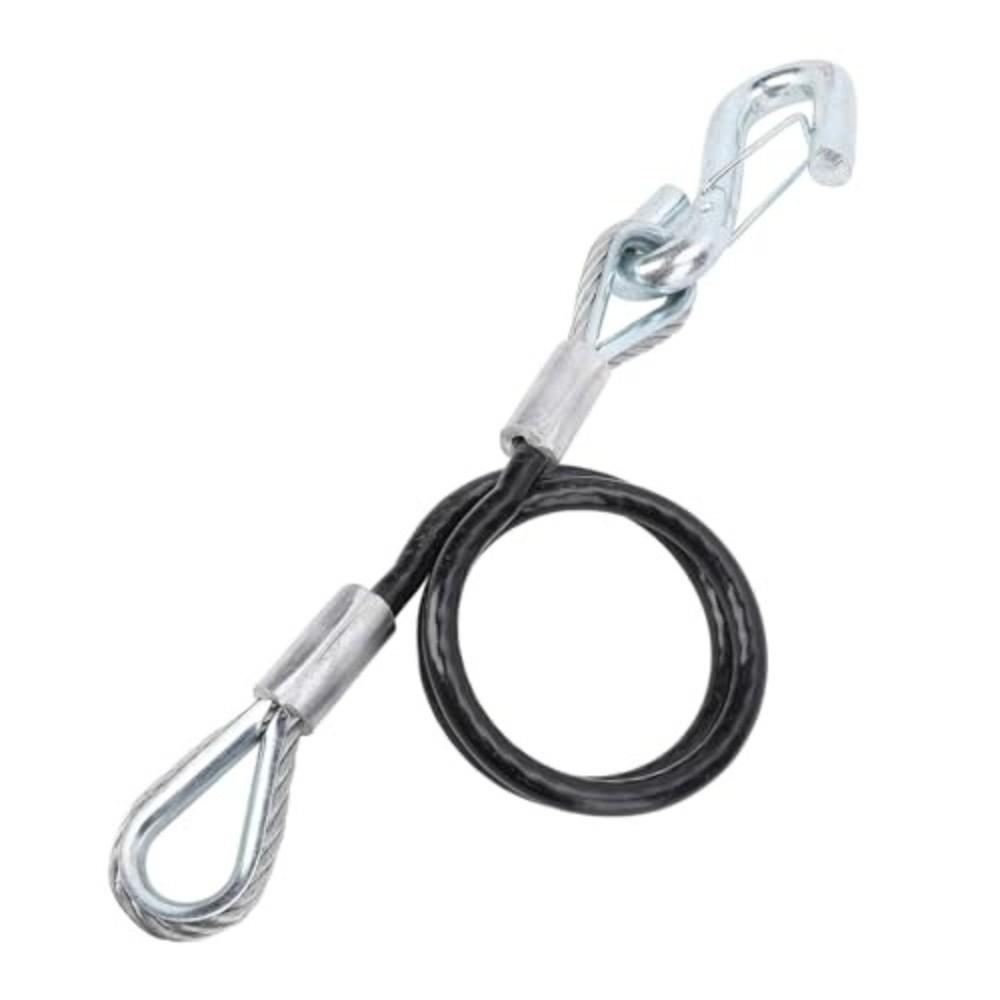 3500lbs Trailer Safety Cable 70cm/27.6in Trailer Towing Cable New Spring Towing Rope Truck / SUV