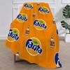Смешное одеяло с логотипом F-Fanta, плюшевый коврик для дивана, коврик для гостиной, теплая офисная спальня, подарок на день рождения, домашний, для путешествий, детские подарки