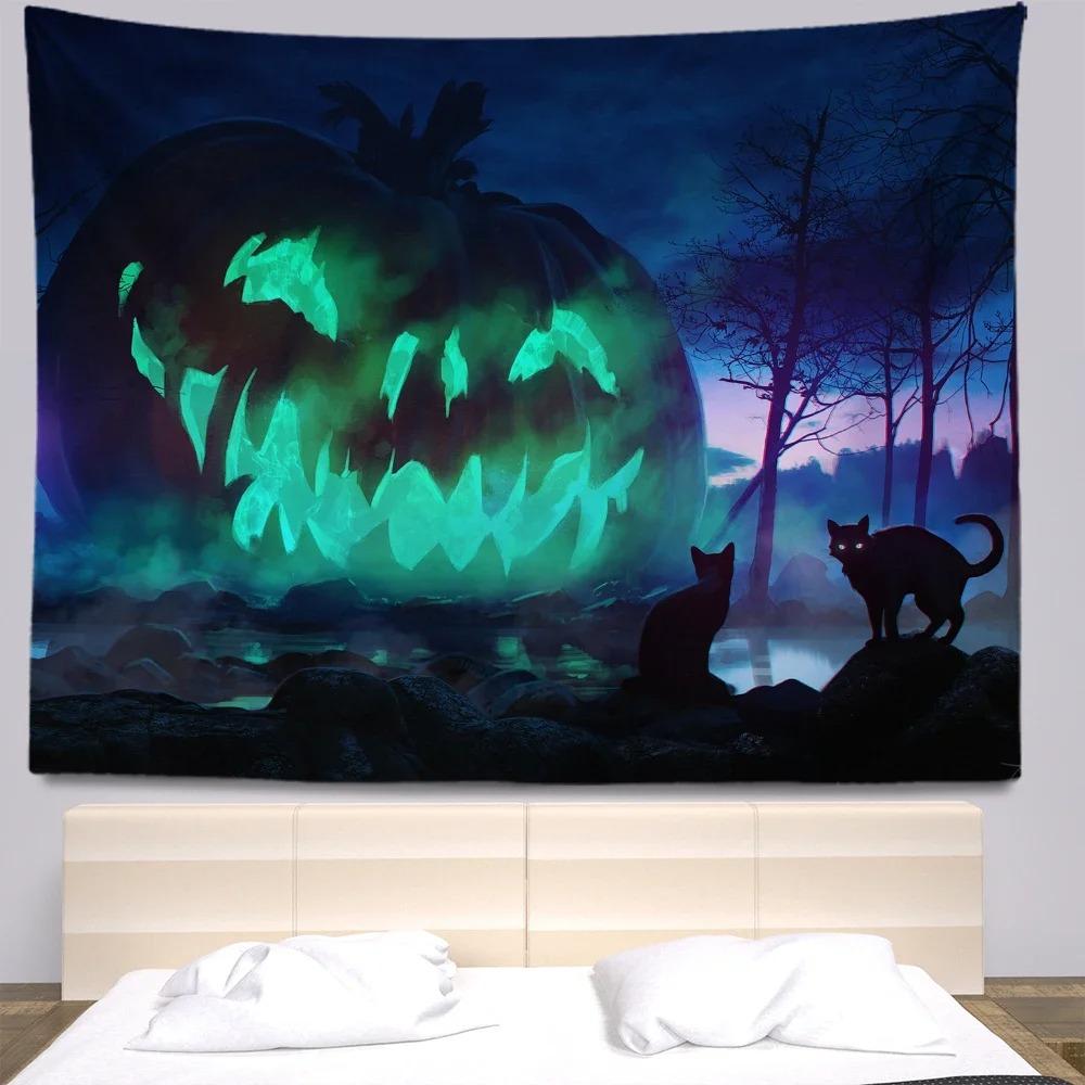 Украшение на Хэллоуин, гобелен, настенное украшение, украшение комнаты в стиле богемного хиппи, колдовство, подвесная ткань