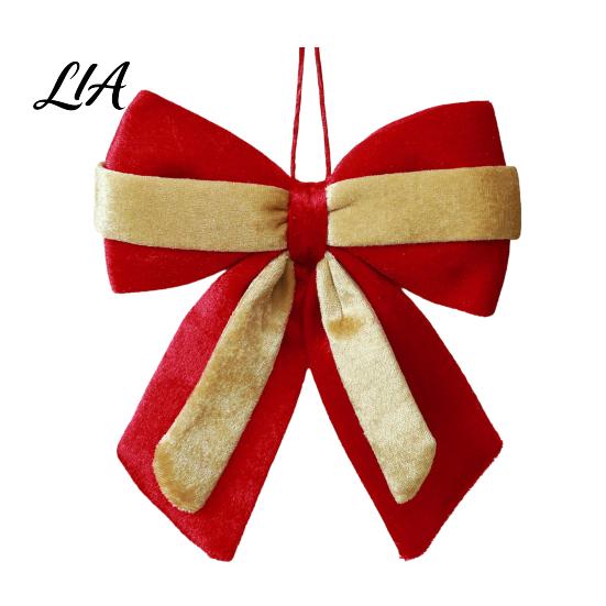 Large Small Bows for DIY Decor Velvet Christmas Bow, Color Contrasting Wreath Bows, Holiday Indoor Party Supplies Bowknot Accessories Wreath,