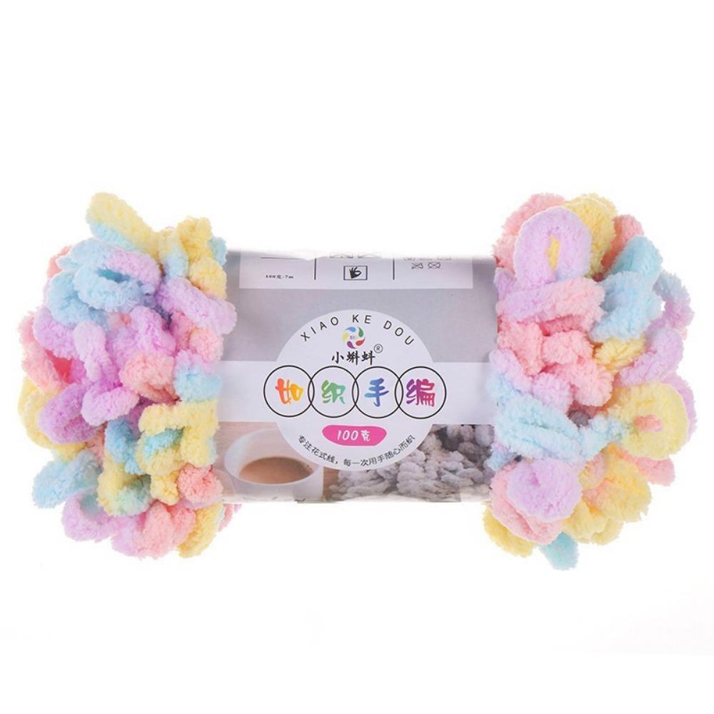 Multi-color Finger Circle Yarn 100g/Roll Hand Knitting Yarn Finger Loop Yarn Crochet Projects