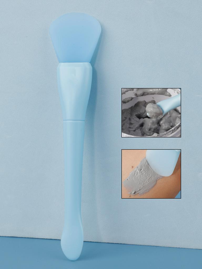 Новый продукт с ложкой для выкапывания, двухсторонняя силиконовая кисть для маски, силиконовая мягкая головка, кисть для нанесения грязевой маски, для выкапывания, для нанесения, для снятия макияжа c