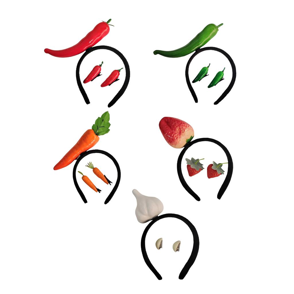 Имитация фруктов и овощей, обруч для волос, забавный, для дня рождения, косплея, Хэллоуина, головной убор, женская мода, аксессуары для волос