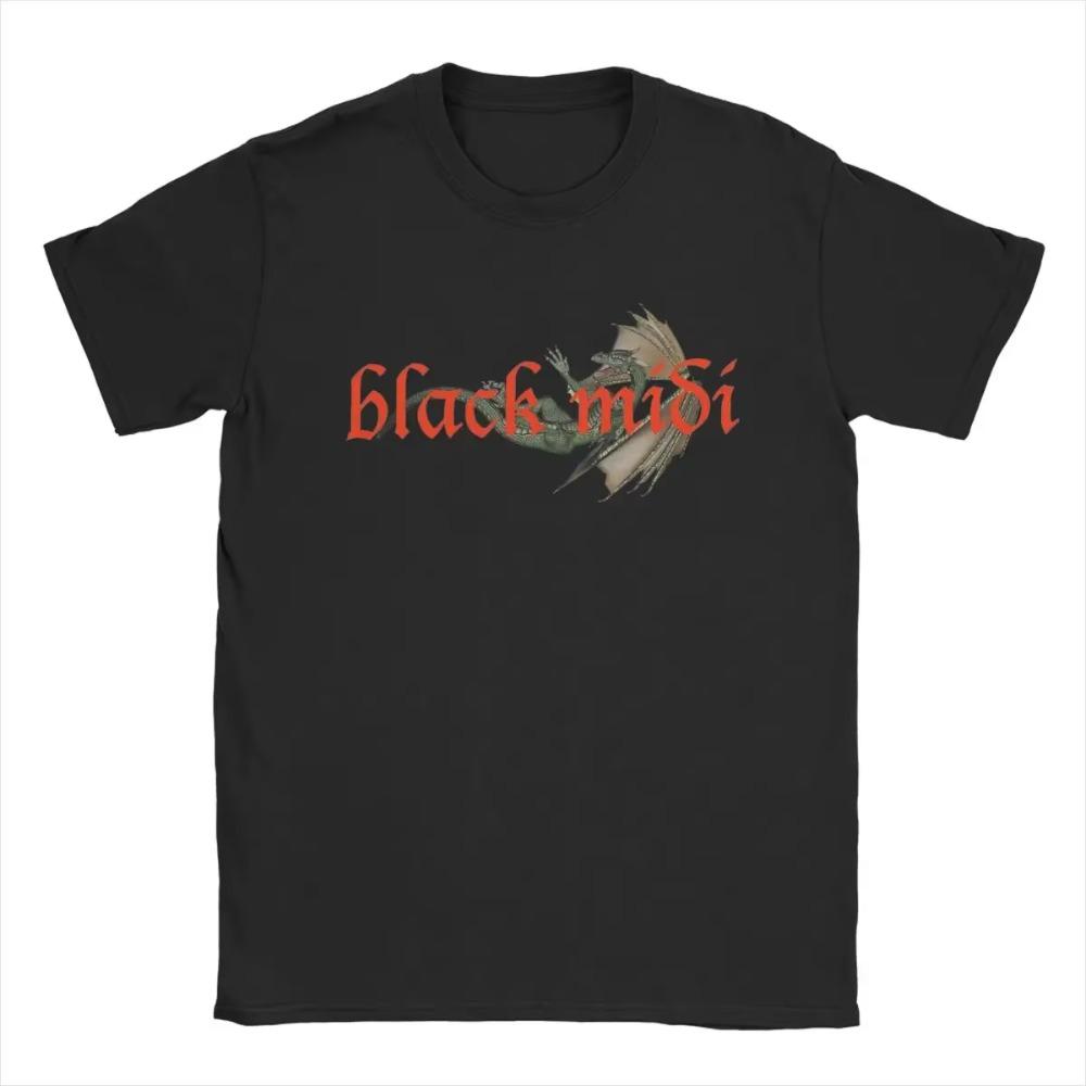 Threejah Black Midi Schlagenheim T Shirts Men 100% Cotton Unique T-Shirts O Neck Tees Short Sleeve Clothing Gift Idea