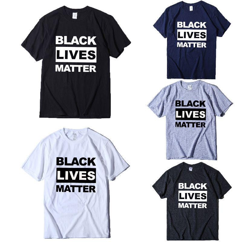 Стильная черная футболка 'Black Lives Matter' против расизма для унисекс, повседневная и удобная