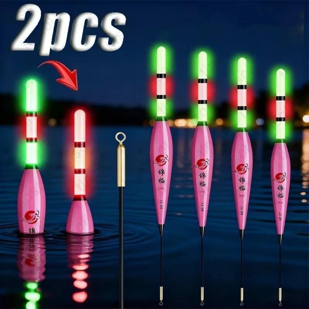 2pcs Gravity-Sensing Electronic Fishing Float LED Light Color-Changing Fishing Float  Night Fishing