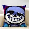 Подушка с принтом Санса из Undertale Наволочка из натурального льна Органическая ткань Двусторонняя печать Декор комнаты Дивана
