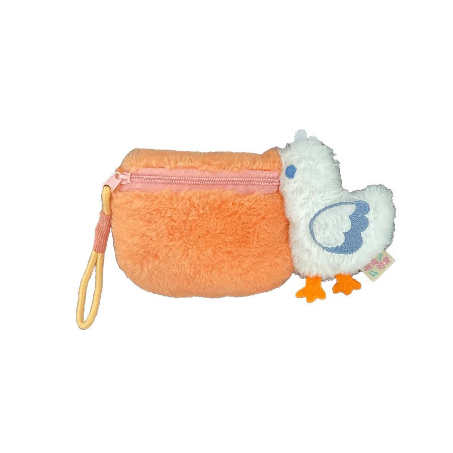 Pelican Pencil Cases Bag Funny Plush Zipper Pen Bag Storage Bag Zero Wallet Cartoon Pencil Pouch Headset Portable Storage Bag