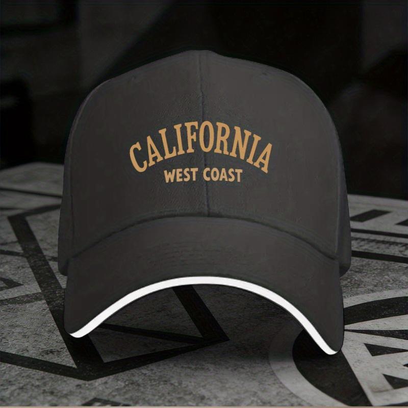 New An Adjustable Sandwich Baseball Cap Related to 'CALIFORNIA WEST COAST', a Lightweight Printed Women'S Hat, a Trendy Men'S Ca