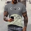 Летняя футболка с принтом аниме Тоторо 3D для мужчин и женщин, футболки с героями мультфильмов, свободные футболки в стиле Харадзюку, уличные футболки, топы