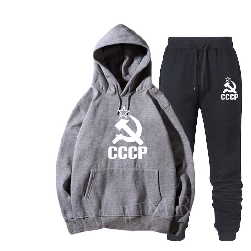 Флисовая толстовка с капюшоном свободного кроя + повседневные спортивные брюки с буквенным принтом модный комплект