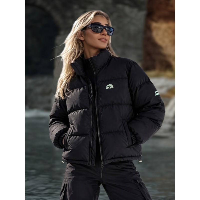 Womens Winter Puffer Coat Loose Fit Thick Warm Casual College Style Cotton Jacket