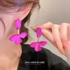 Ретро 2026 Цветочные Высококачественные Фиолетово-Зеленые Висячие Серьги для Женщин