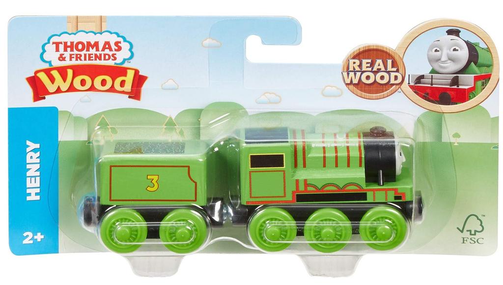 Паровозик Томас из серии деревянных рельс Генри и GHK13 (Томас) [2 вверх] [сертифицировано FSC]