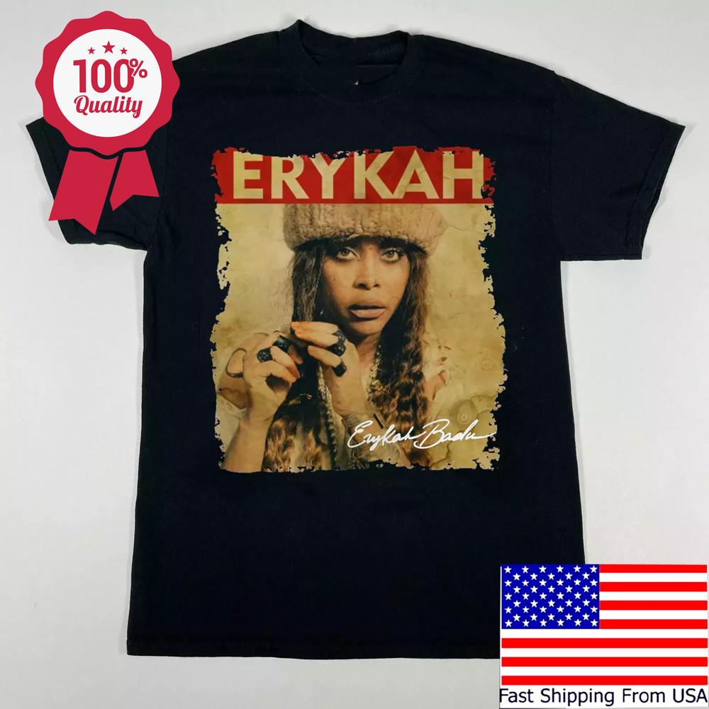 Erykah Badu Gift For Fan Short Sleeve Black All Size Unisex T-Shirt Unisex T-Shirt