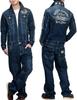 Мужской комбинезон Vanson с вышивкой «Летящая звезда», Рабочая одежда, nvao-301 (M, Индиго-A (Одна стирка))