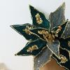 Новый 32 см Искусственный цветок Пуансеттия Блестящий Искрящийся Симуляция Цветов Блестки Рождественский Блестящий Цветок Свадебное Украшение