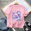 Детская одежда K-Pop Охотники на демонов Мода Повседневные топы Круглый вырез Короткий рукав Для девочек и мальчиков K-Pop Охотники на демонов Подарок Футболка