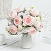Beautiful Peony Artificial Flowers High Quality Hydrangeas Silk Bride Bouquet Wedding Home Room Festival Gift Table Decoration