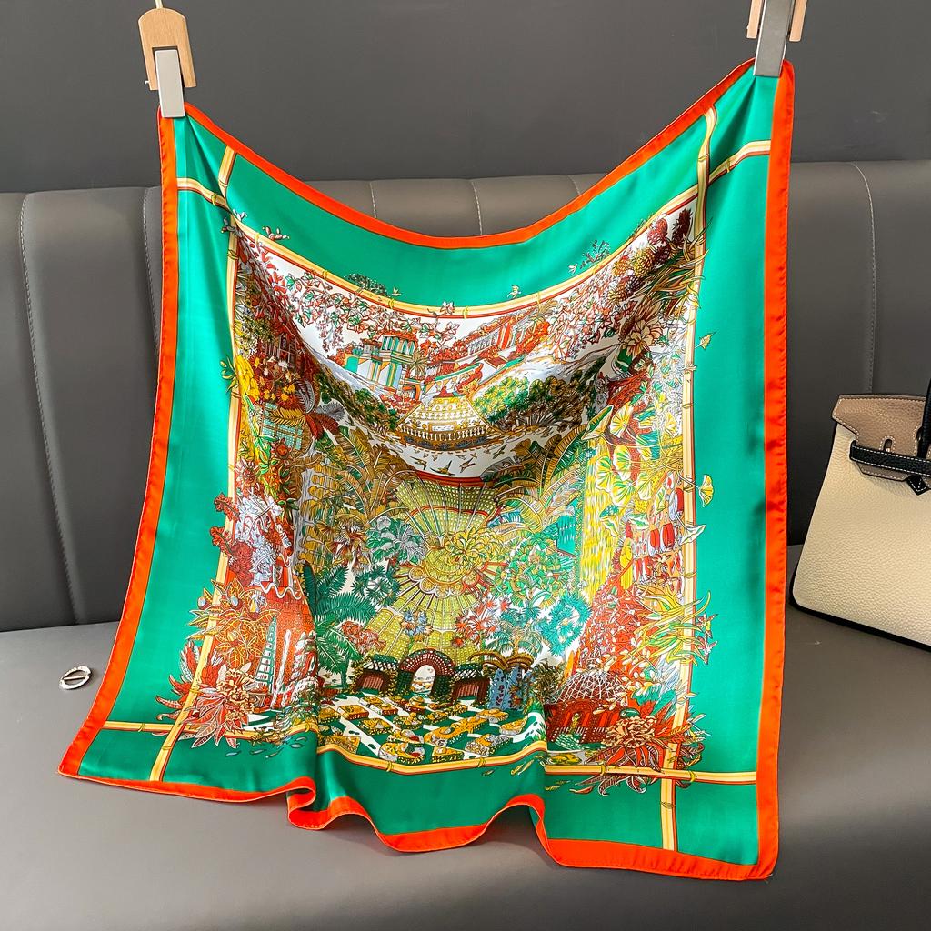 New Printed Square Scarf High Quality Multi-colo Women's Head Scarf Multifunctional Fashion Accessories Hairband Scarf Shawl