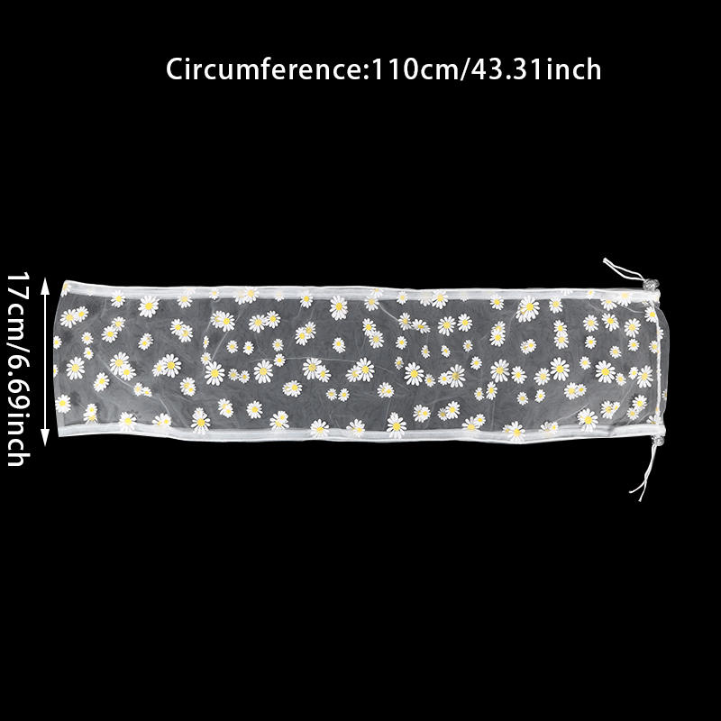 Универсальный уловитель семян для клеток для птиц для использования в помещении/на улице, эластичная регулируемая мягкая сетка с ромашковым узором, защита от разбрасывания семян для круглых и квадратных клеток