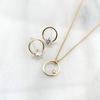 [Naot Jewelry] Женское колье с кубическим цирконием, золотое колье-круг с кубическим цирконием