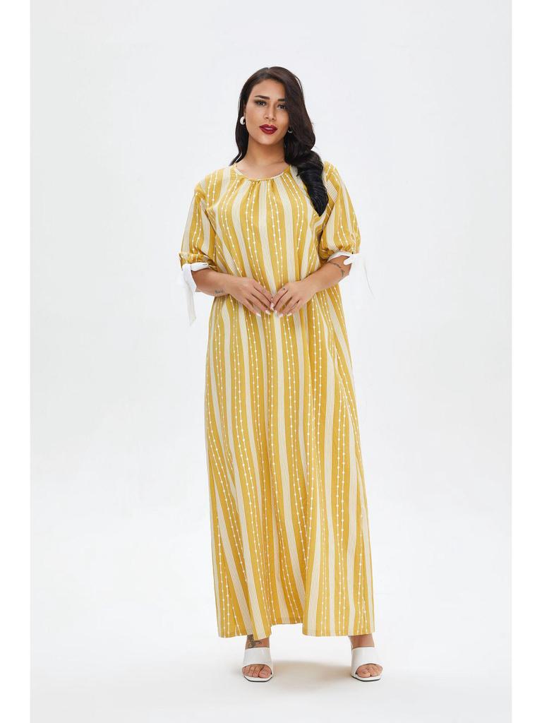 Women's Casual Summer Dress Pajamas - Ethnic Arabic Robe