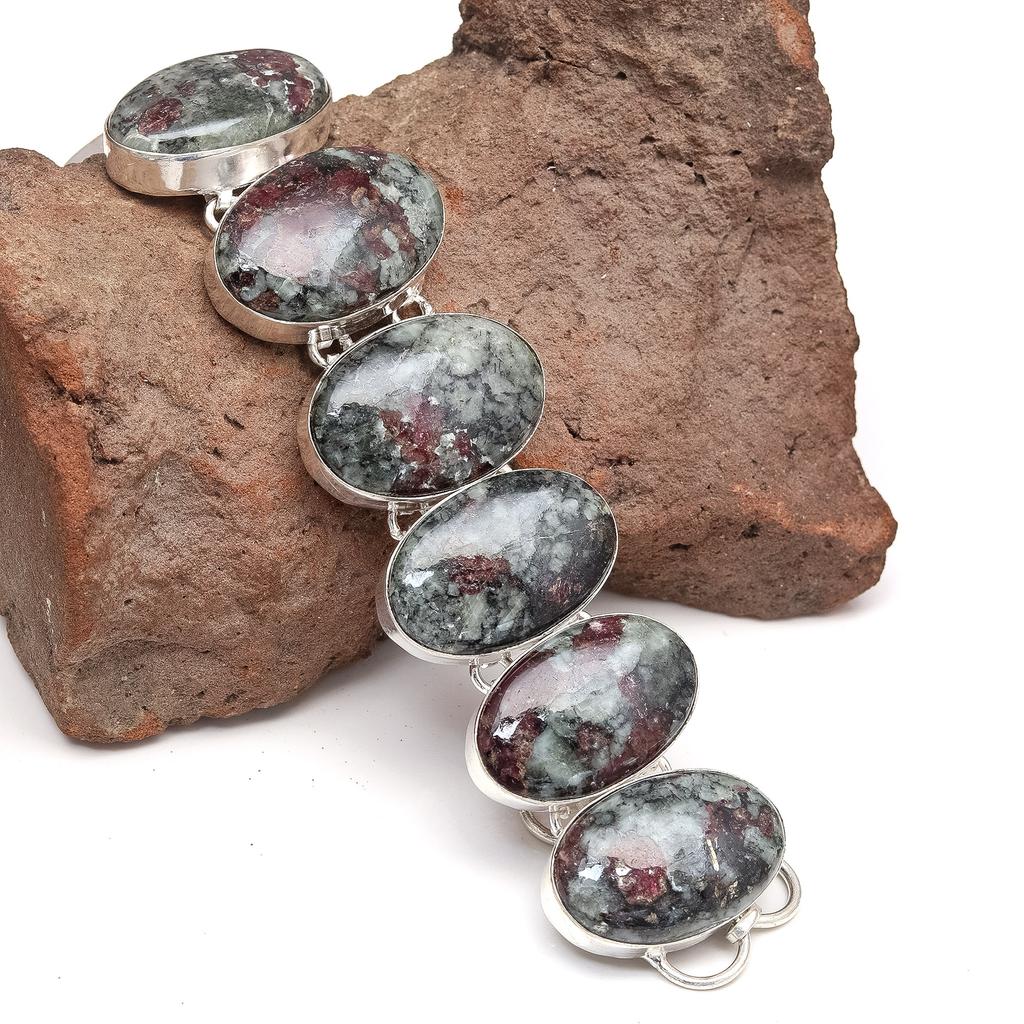 Edulite Gemstone Unisex Women's Gift For Her Silver Jewelry Bracelets 7-8 ''