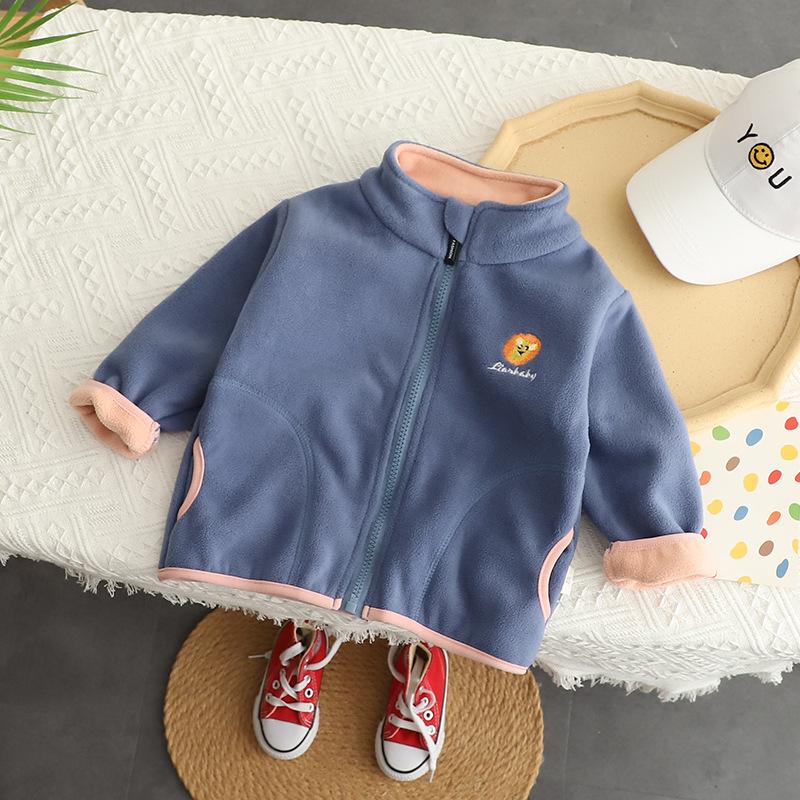 Детское флисовое пальто, весенне-осеннее повседневное пальто для мальчиков и девочек