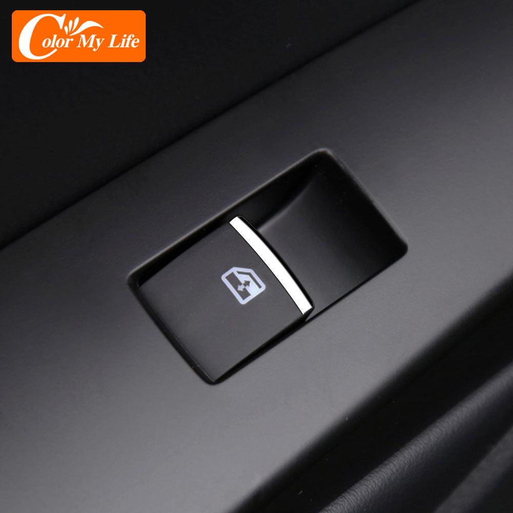 Color My Life ABS Chrome Interior for Lexus CT200H ES300H 7Pcs/Set Windows Lifter Switch Button Decoration Trim