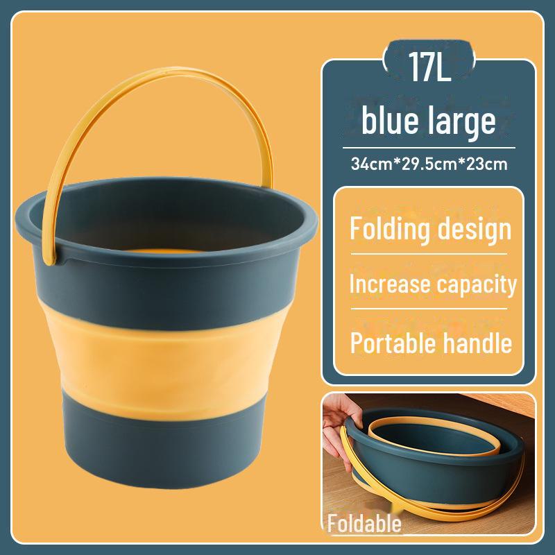 Прочное складное пластиковое ведро большой емкости для дома, рыбалки на открытом воздухе и мытья автомобиля