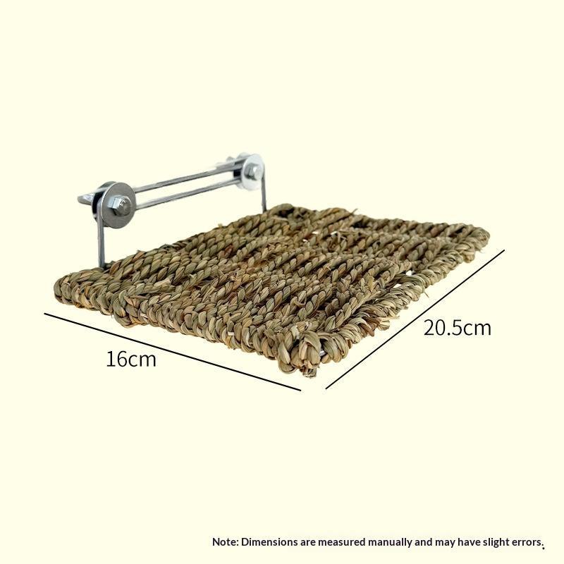 1Pcs Iimitation Rattan Weaving Parrot Perch Rest Wear Resistant Bite Resistant Jumping Platform Breathable Bird Resting Platform