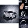 Fashionable Double Spiral Design Ring With Zirconia Inlaid White Gold Plated Women's Jewelry