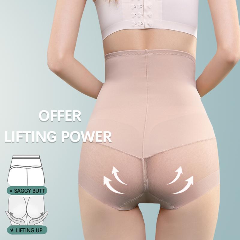 Flarixa Тонкие трусики из ледяного шелка, сетчатый материал, дышащие брюки с высокой талией, корректирующее белье, женское нижнее белье, трусы для девочек
