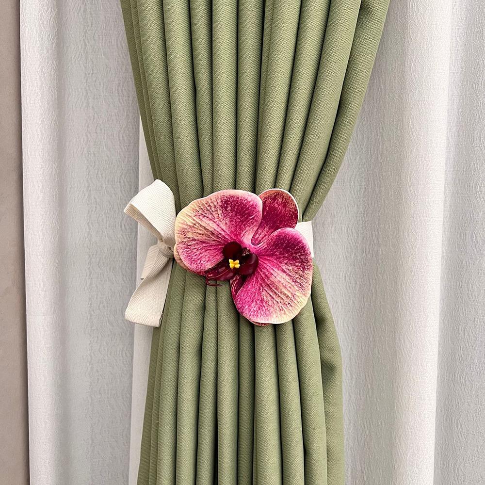 Flower Shape Curtain Buckles No Punching Curtain Strap Modern Curtain Hanging Rope Home Decoration