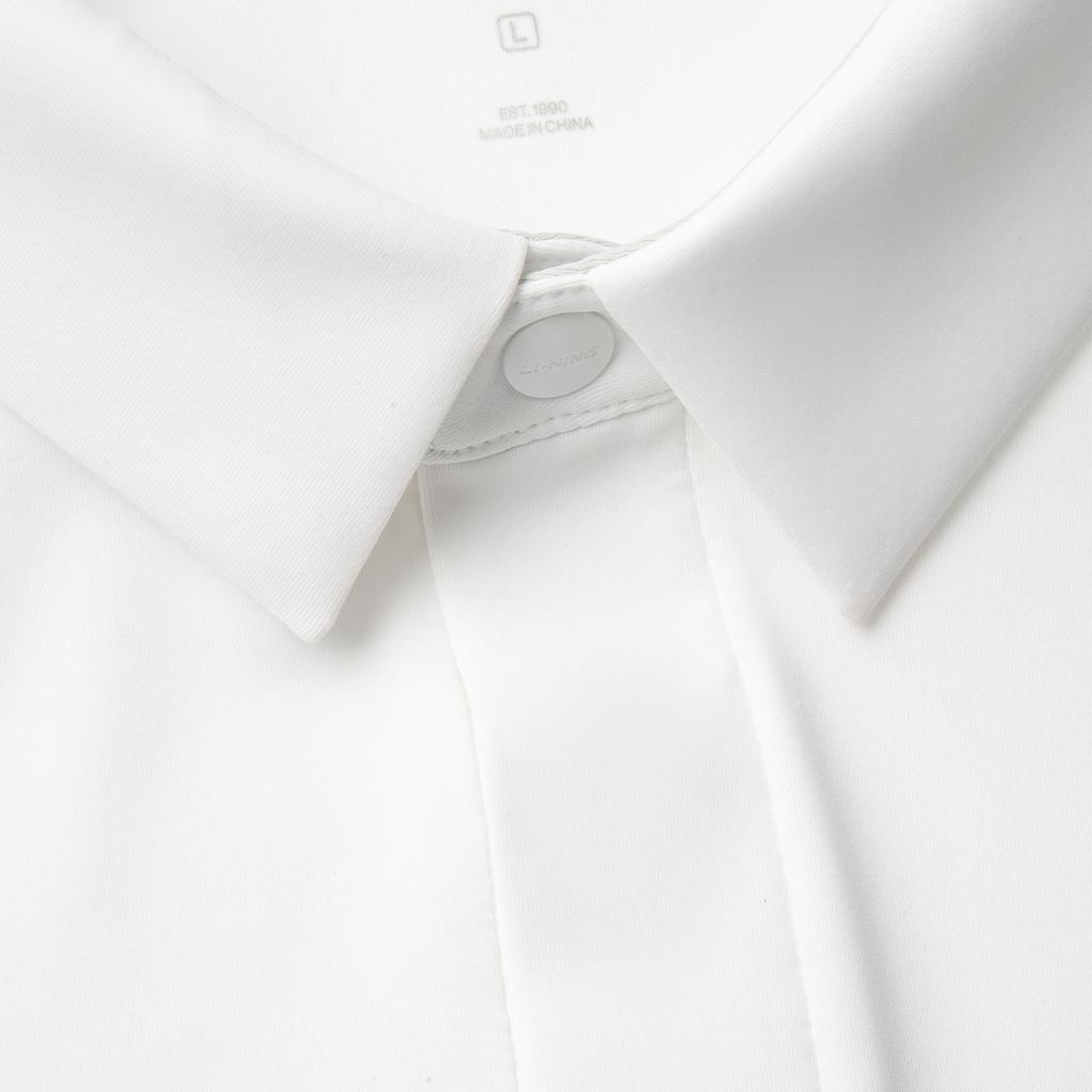 Li Ning Fitness Series Letter Soft Comfortable Breathable Versatile Short Sleeve Polo Shirt Men Polo Shirts Standard-White APLV285-7