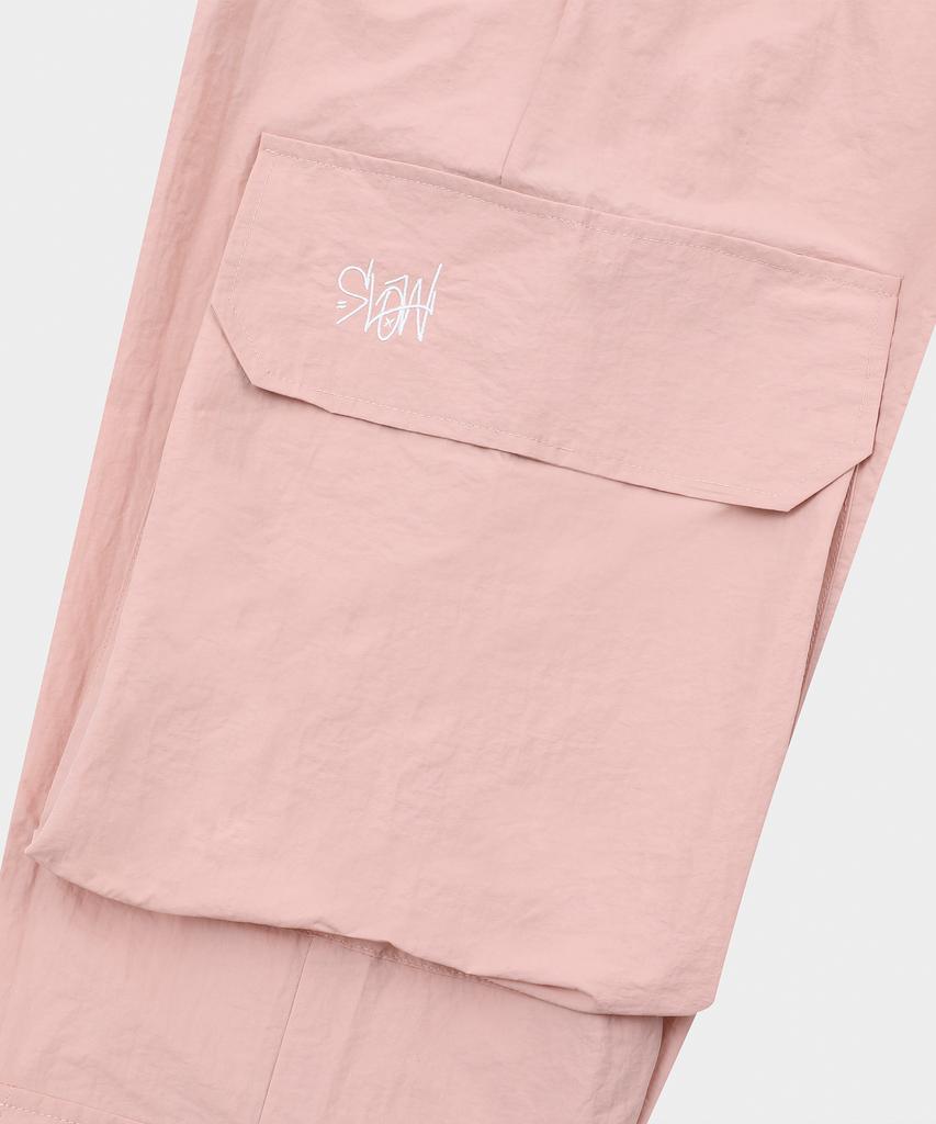 SLOW RECORD HOUSE Big Pocket Cargo Pants_Pink